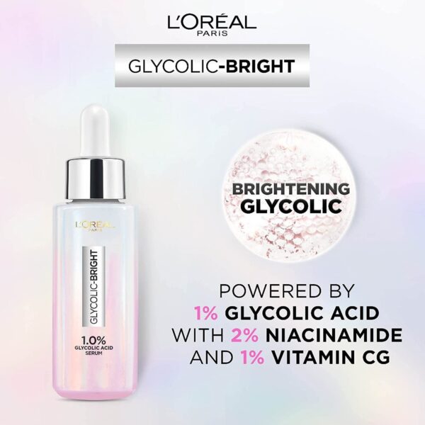 L'Oreal GLYCOLIC BRIGHT FACE SERUM 15ML لوريال باريس سيروم جليكوليك مشرق للوجه