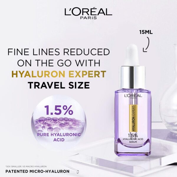 L'ORÉAL PARIS Hyaluron Expert Moisturiser and Anti-Aging Plumping Serum 15ml لوريال باريس مصل مرطب وممتلئ مضاد للشيخوخة