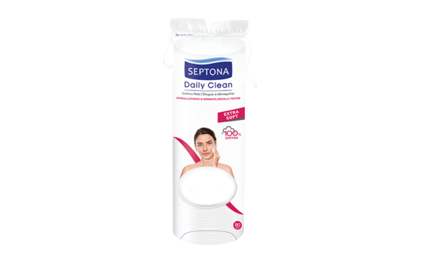 SEPTONA Daily Clean Cotton pads 80 شرائح قطن للبشرة