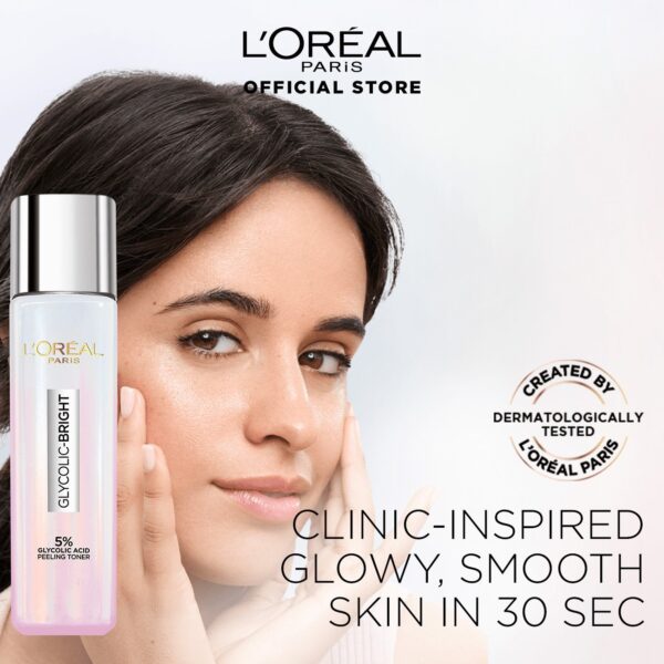 L'Oreal Glycolic Bright 5% GLYCOLIC ACID PEELING TONER لوريال الجليكوليك مشرق تونر مقشر بحمض الجليكوليك بنسبة 5%