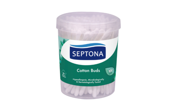 SEPTONA 100 cotton buds in plastic jar أعواد قطنية لتنظيف الأذن