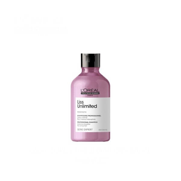 L'OREAL SHAMPOO SERIE EXPERT LISS UNLIMITED | 300 mL for damaged hair شامبو لوريال باريس سلسلة الخبراء ليس غير محدودة