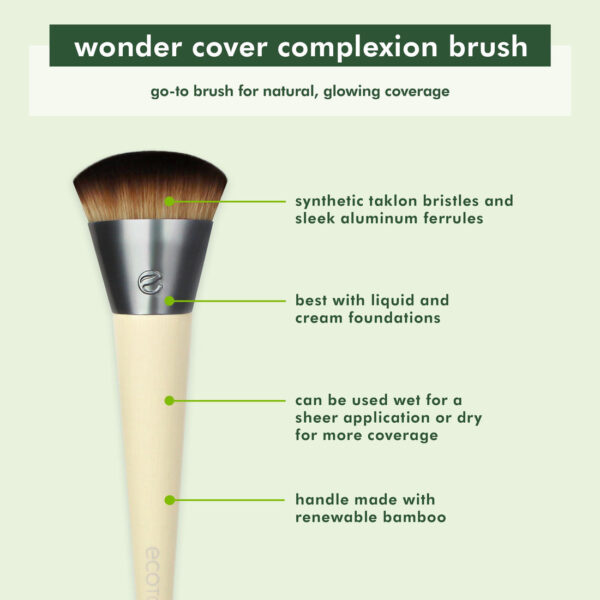 ECOTOOLS Wonder Cover Complexion Foundation Makeup Brush أيكوتولز فرشاة لكريم الاساس