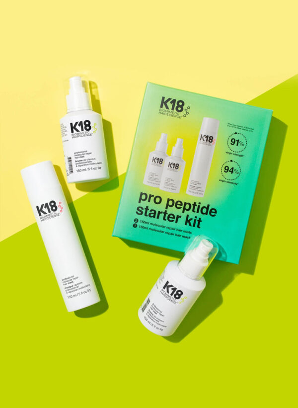 K18 pro peptide starter kit مجموعة معالج للشعر