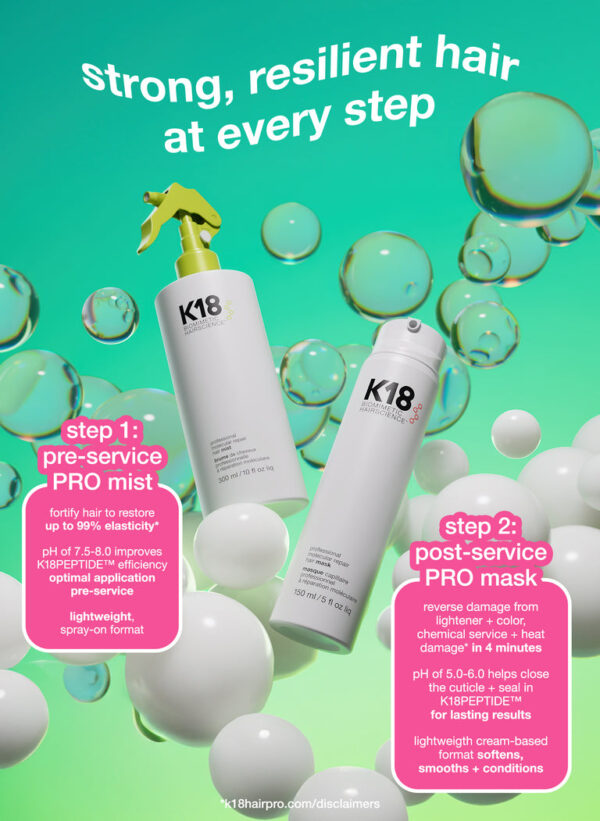 K18 pro peptide starter kit مجموعة معالج للشعر