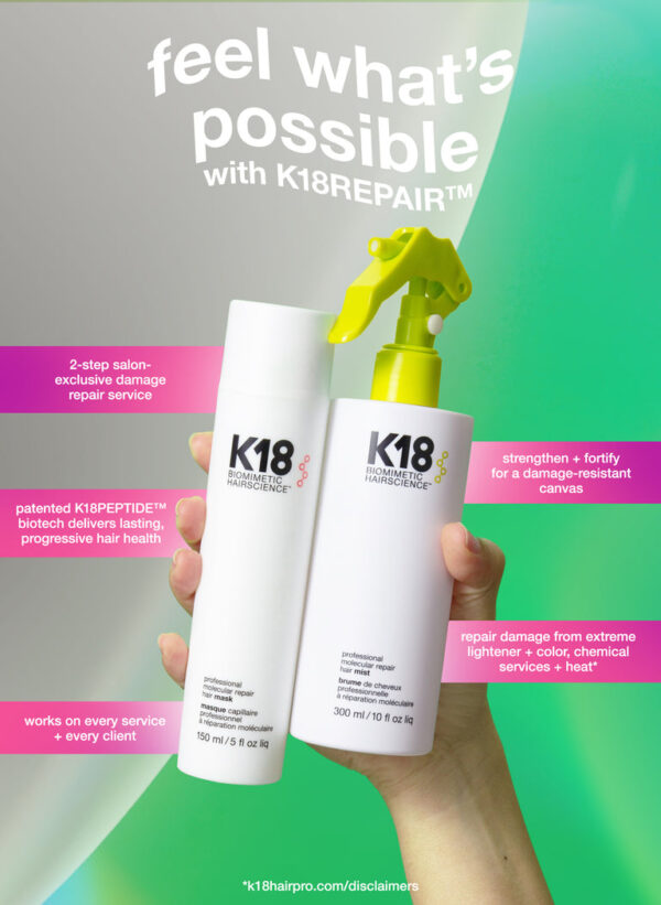 K18 pro peptide starter kit مجموعة معالج للشعر