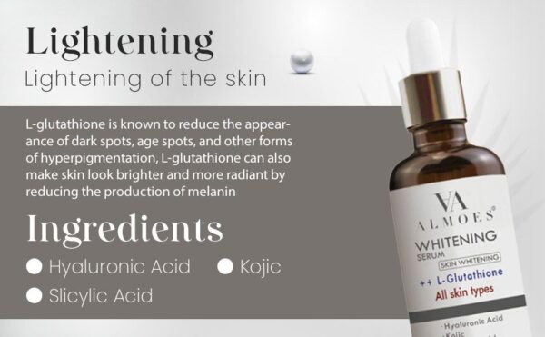 ALMOES Whitening skin tone Serum 30ml سيروم تفتيح البشرة - Image 2