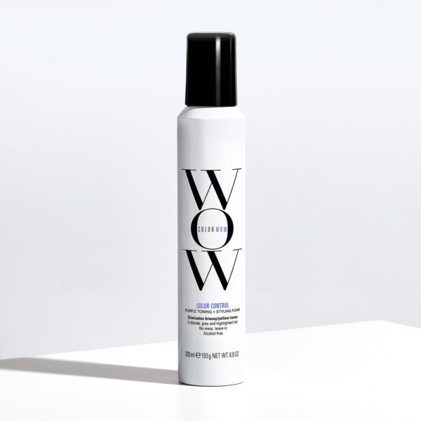 COLOR WOW Color Control Purple Toning + Styling Foam 200ml رغوة تصفيف الشعر باللون الأرجواني للتحكم في اللون