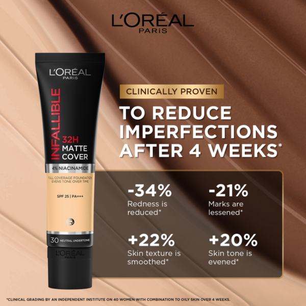 L’ORÉAL PARIS INFALLIBLE 32H Matte Cover Foundation لوريال باريس انفيلبل مات كوفر فونديشن