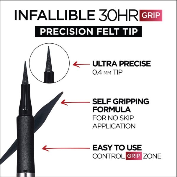 L’Oréal PARIS INFALLIBLE GRIP PRECISION FELT WATERPROOF EYELINER لوريال لاينر مضاد للماء