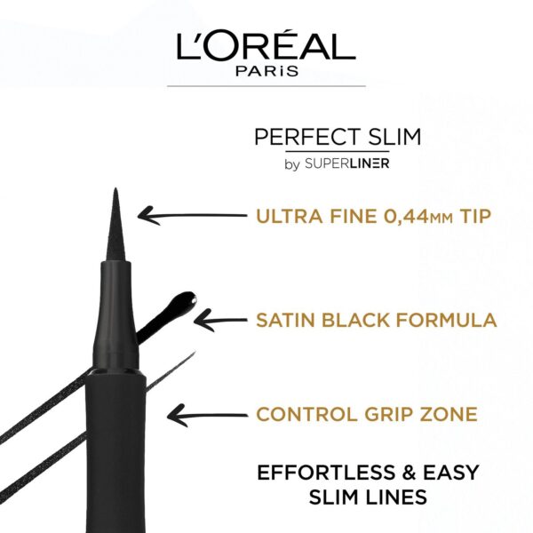 L’Oréal PARIS Perfect Slim Black Liquid Eyeliner - Black لوريال لاينر تحديد العين