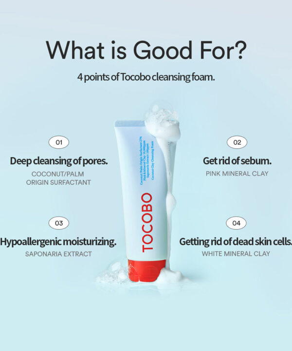 TOCOBO Coconut Clay Cleansing Foam 150m توكوبو غسول بجوز الهند