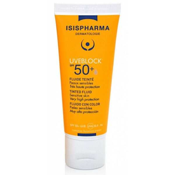 ISISPHARMA UVEBLOCK FLUIDE TEINTE SPF 50+ CLAIRE 40 ML واقي من اشعة الشمس