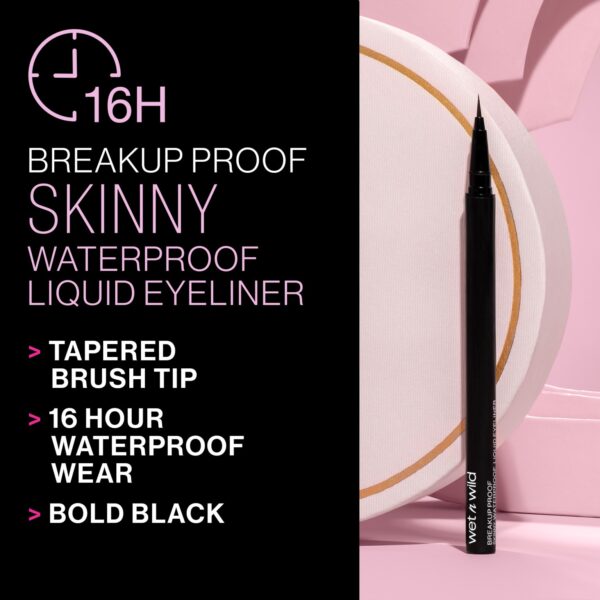 WET N WILD BREAKUP PROOF WATERPROOF LIQUID EYELINER محدد عيون سائل مقاوم للماء