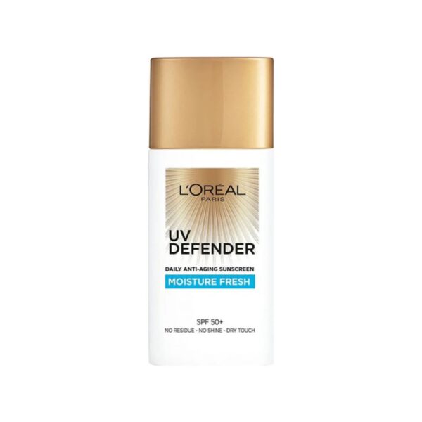 L'Oreal UV Defender Sunscreen SPF50+ Refreshing Moisturizer 50m لوريال UV Defender واقي من الشمس SPF50+ مرطب منعش