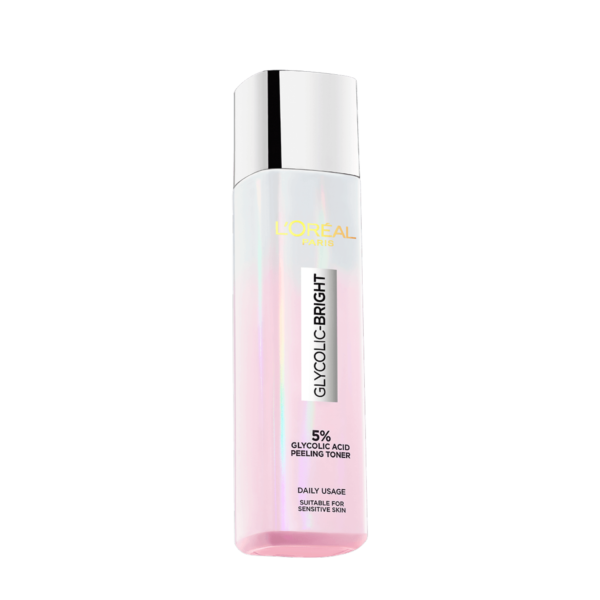 L'Oreal Glycolic Bright 5% GLYCOLIC ACID PEELING TONER   لوريال الجليكوليك مشرق تونر مقشر بحمض الجليكوليك بنسبة 5%