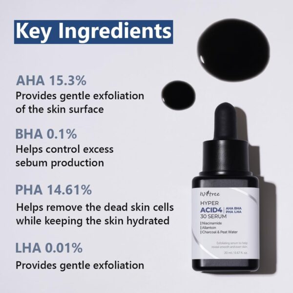 Isntree - Hyper Acid 4 AHA BHA PHA LHA 30 Serum 20ml إيسنتري - مصل هايبر أسيد