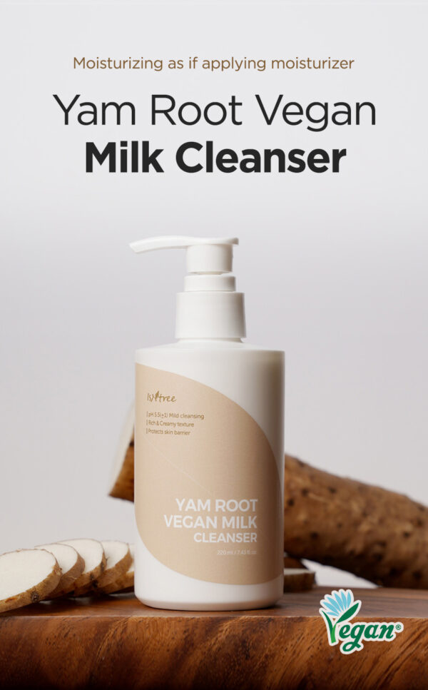 Isntree Yam Root Vegan Milk Cleanser 220ml منظف حليب جذور اليام النباتي