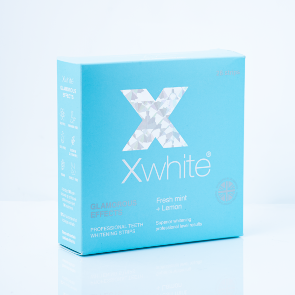 Xwhite® FRESH MINT LEMON WHITENING THERAPY Professional teeth whitening strips علاج تبييض بالنعناع والليمون شرائط تبييض الأسنان الاحترافية