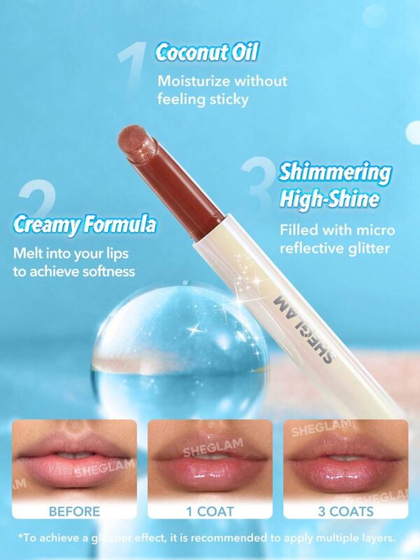 SHEGLAM Pout-Perfect Moisturizing Solid Lip Gloss Shimmer Lip Plumper شيكلام ملمع شفاه شمر