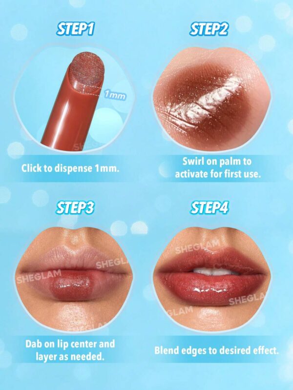 SHEGLAM Pout-Perfect Moisturizing Solid Lip Gloss Shimmer Lip Plumper شيكلام ملمع شفاه شمر