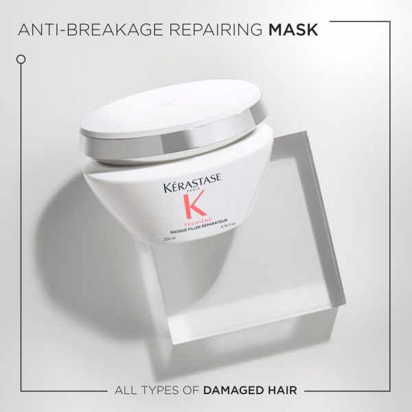 KÉRASTASE FILLER REPAIRING HAIR MASK ANTI-BREAKAGE REPAIRING MASK 200ml كريستاس قناع حشو لإصلاح الشعر قناع إصلاح مضاد للكسر