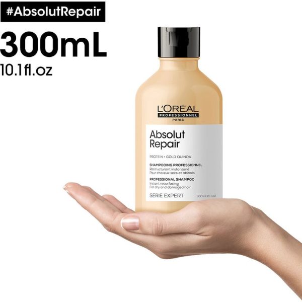 L’Oréal Professionnel Paris Serie Expert Absolut Repair Shampoo, 300 ml شامبو لوريال بروفيشنال باريس سيري اكسبيرت ابسولوت ريبير