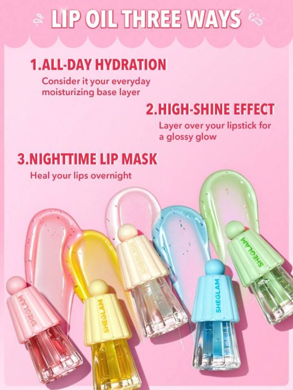 SHEGLAM Jelly Wow Hydrating Non-Sticky Lip Oil Moisturizing Plumping Lip oil شيكلام ملمع شفاه