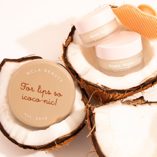 NCLA BEAUTY COCONUT VANILLA LIP CARE DUO + LIP SCRUBBER مجموعة العناية بالشفاه