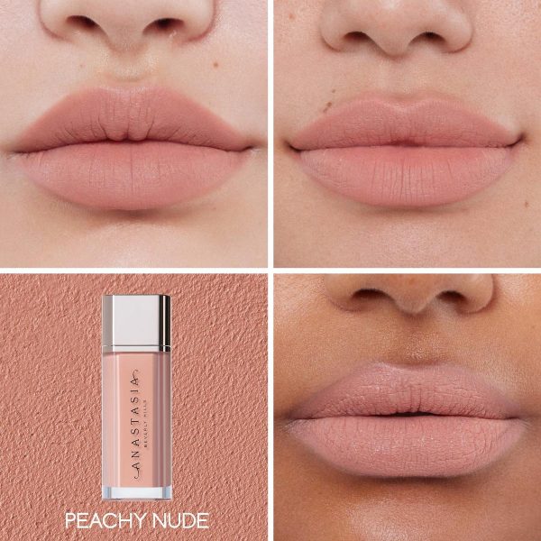 Anastasia Beverly Hills Lip Velvet - Peachy Nude Liquid Lipstick أحمر شفاه سائل من أنستازيا