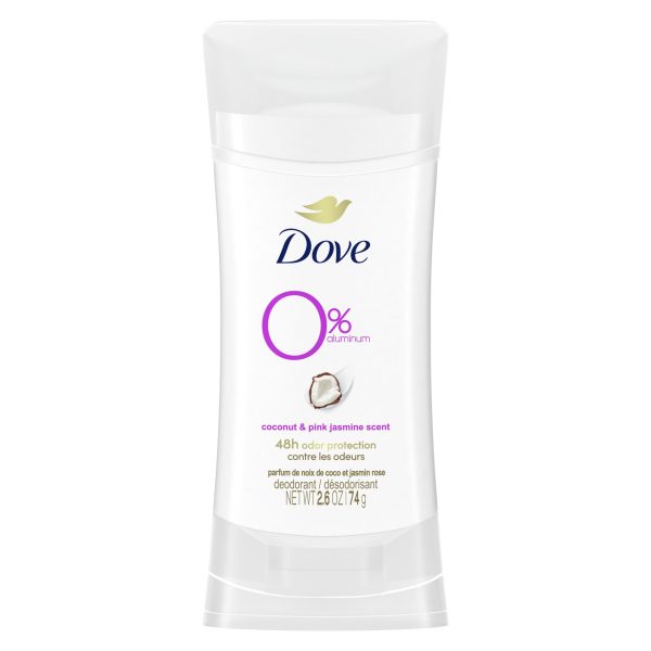 Dove 0% Aluminum Women's Coconut and Pink Jasmine Deodorant Stick 74g دوف مزيل تعرق للنساء