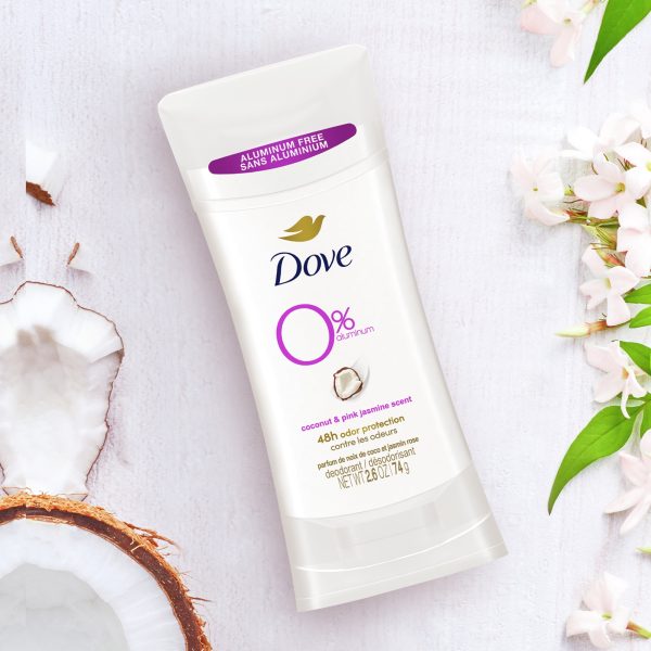 Dove 0% Aluminum Women's Coconut and Pink Jasmine Deodorant Stick 74g دوف مزيل تعرق للنساء