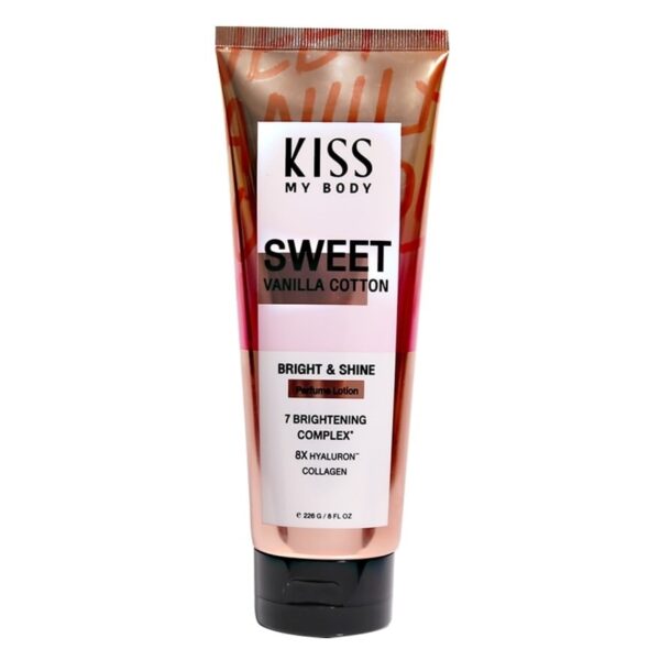 KISS MY BODY Bright Shine Perfume Lotion Sweet Vanilla Cotton 226g لوشن عطري للجسم