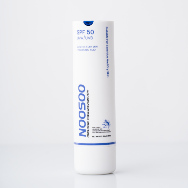 NOOSOO SPF50 Complete No-Stress Sunscreen Cream For Dry And Sensitive Skin 45ml واقي شمس للبشرة الجافة والحساسة