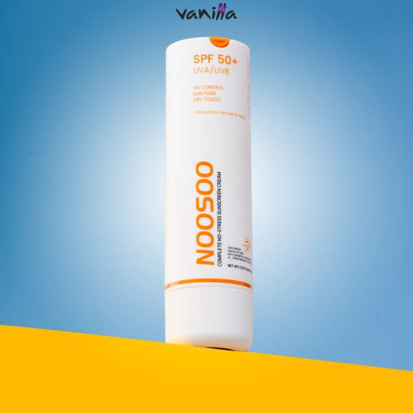 NOOSOO Complete No-Stress Sunscreen Cream Dry Matte Finish For Oily Sensitive Skin 45ml واقي شمس للبشرة الدهنية والحساسة