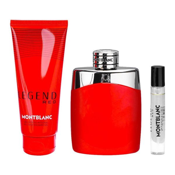 Mont Blanc Legend Red Eau De Parfum for Men Set مجموعة مونت بلانك ليجيند ريد او دي بارفان للرجال