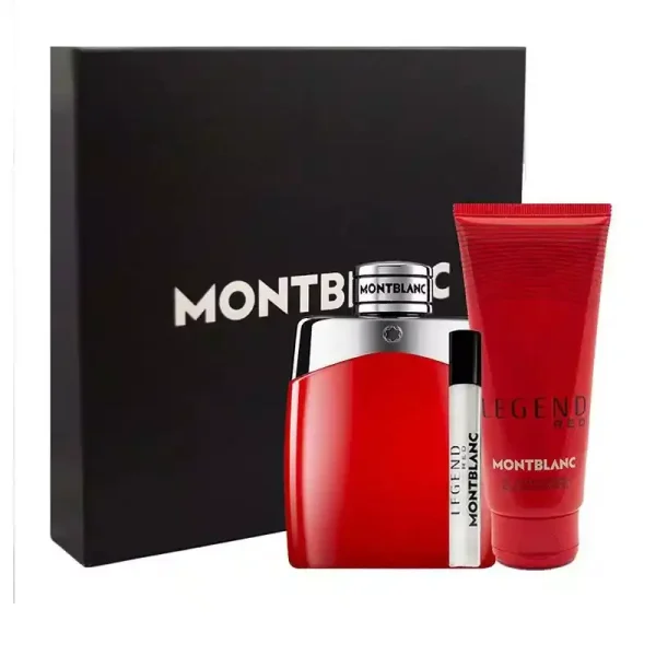 Mont Blanc Legend Red Eau De Parfum for Men Set مجموعة مونت بلانك ليجيند ريد او دي بارفان للرجال