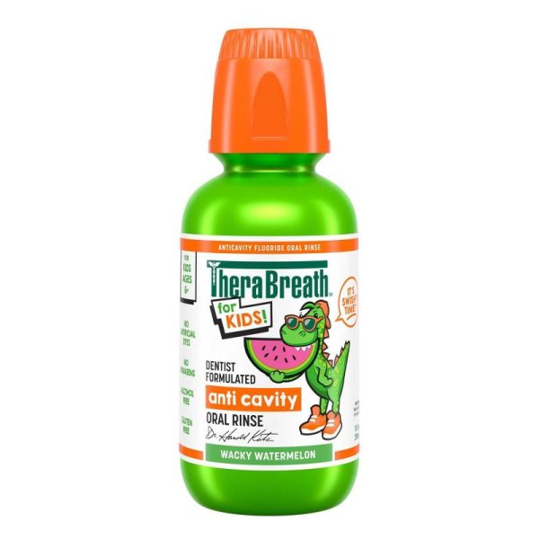 TheraBreath Kids Mouthwash with Fluoride - Wacky Watermelon غسول الفم للاطفال