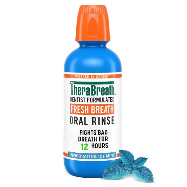 TheraBreath Fresh Breath Mouthwash - Icy Mint 88.7ml غسول الفم من ثيرابريث النعناع الجليدي