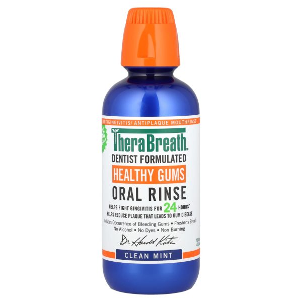 TheraBreath Healthy Gums Oral Rinse, Clean Min 88.7ml غسول فم صحي للثة، تنظيف دقيق