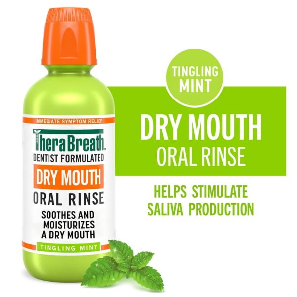 TheraBreath Healthy Gums Oral Rinse, OVERNIGHT Tingling Mint 473ml غسول فم صحي