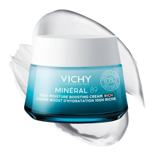 VICHY MINERAL 89 100H HYDRATION BOOST CREAM RICH FRAGRANCE FREE 50ml كريم مينيرال 89 لتعزيز الترطيب لمدة 100 ساعة