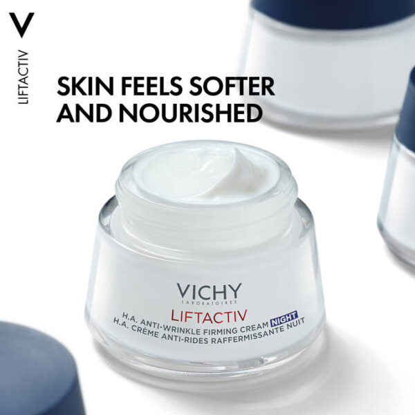 VICHY Liftactiv Hyaluronic Acid Anti-Wrinkle Firming Night Cream 50ml كريم ليلي لشد البشرة بحمض الهيالورونيك ليفتاكتيف المضاد للتجاعيد