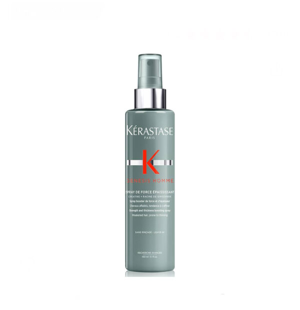 Kérastase Genesis Homme, Strength and Thickness Boosting Hair Spray 150ml كيراستاس جينيسيس للرجال ، بخاخ لتعزيز قوة وسمك الشعر