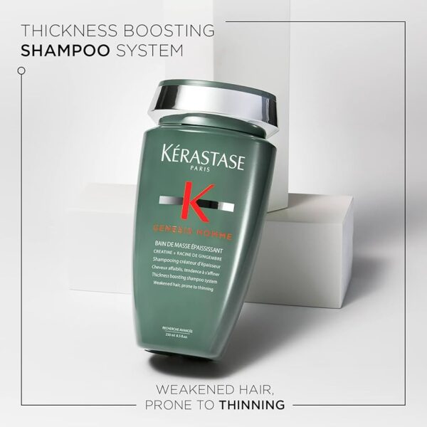 Kérastase Genesis Homme Men’s Shampoo, Anti-Fall Thickening Shampoo 250ml شامبو كيراستاس جينيسيس أوم للرجال، شامبو سميك مضاد للتساقط