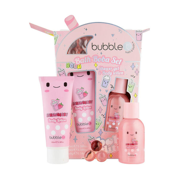 BUBBLE T COSMETICS Boba Tea Bath & Body Gift Set - Set of 3 مجموعة العناية بالجسم