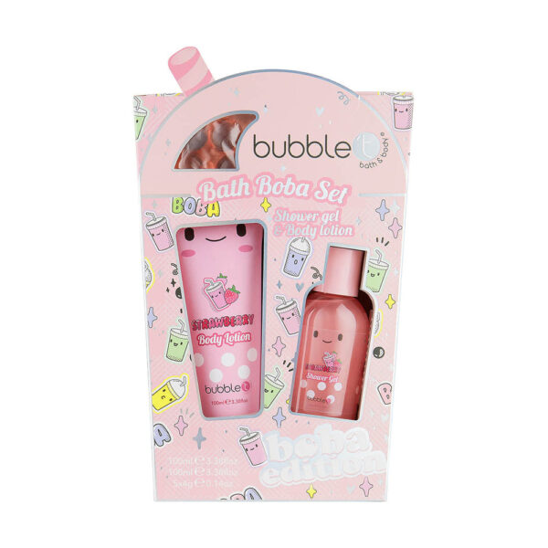 BUBBLE T COSMETICS Boba Tea Bath & Body Gift Set - Set of 3 مجموعة العناية بالجسم