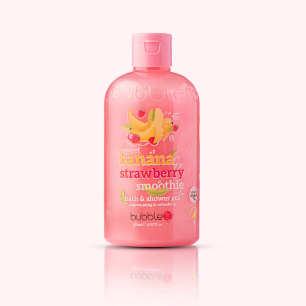 BUBBLE T COSMETICS Banana & Strawberry Smoothie Body Wash (500ml) جل أستحمام للجسم