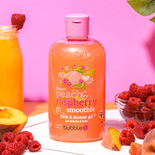 BUBBLE T COSMETICS Peach & Raspberry Smoothie Body Wash (500ml) جل أستحمام للجسم