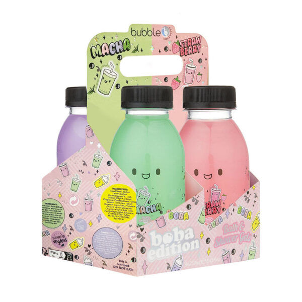 BUBBLE T COSMETICS Shower Gel Gift Set - Boba Edition (4 x 250ml) مجموعة جل أستحمام للجسم